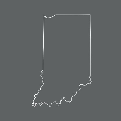 vector map of the indiana.